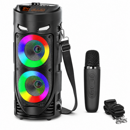 Sing-e Portable Bluetooth Party Speaker with Wireless Microphone
